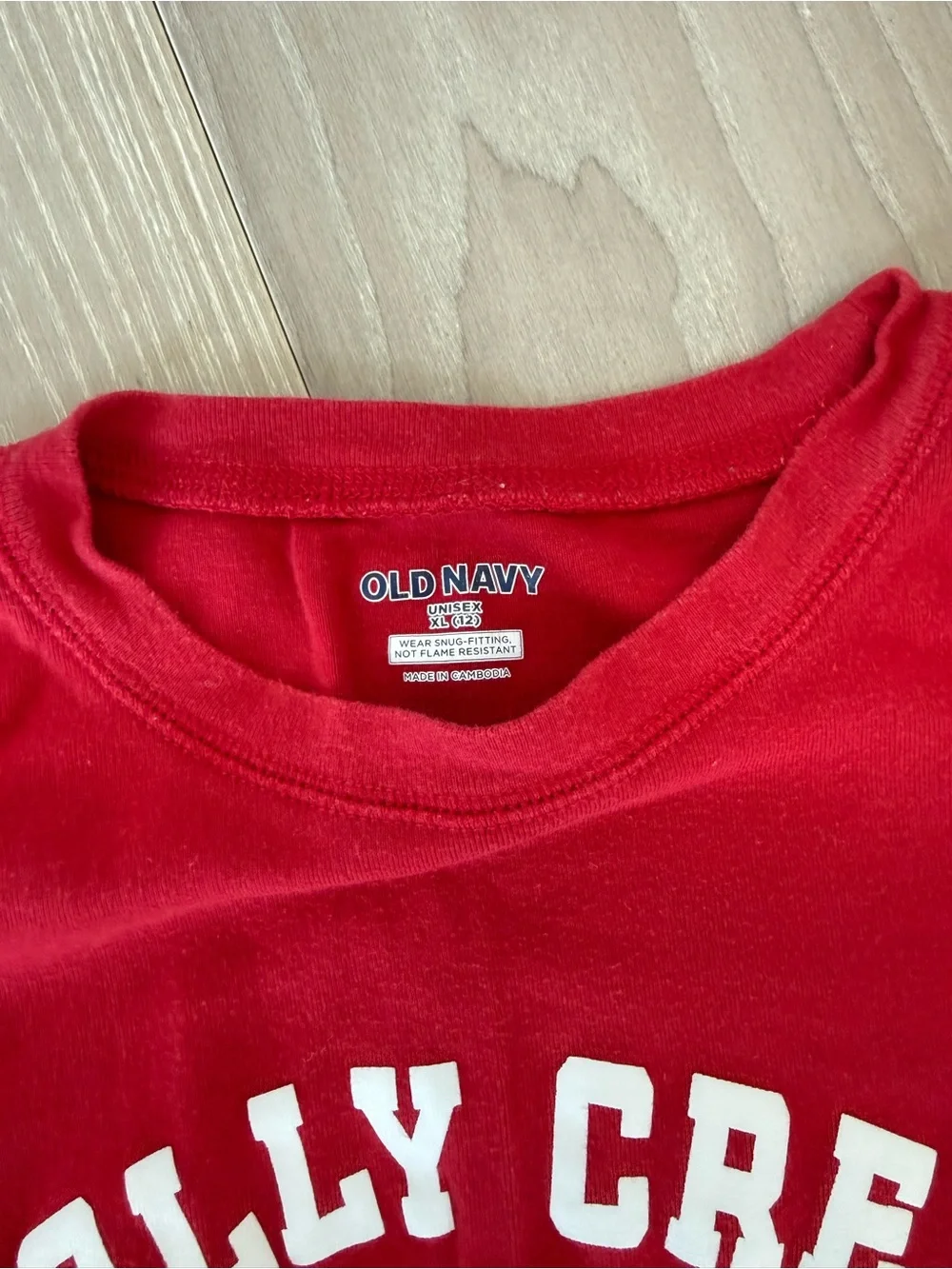 Old Navy Red Top with Black & Red Buffalo Plaid Pajama Set